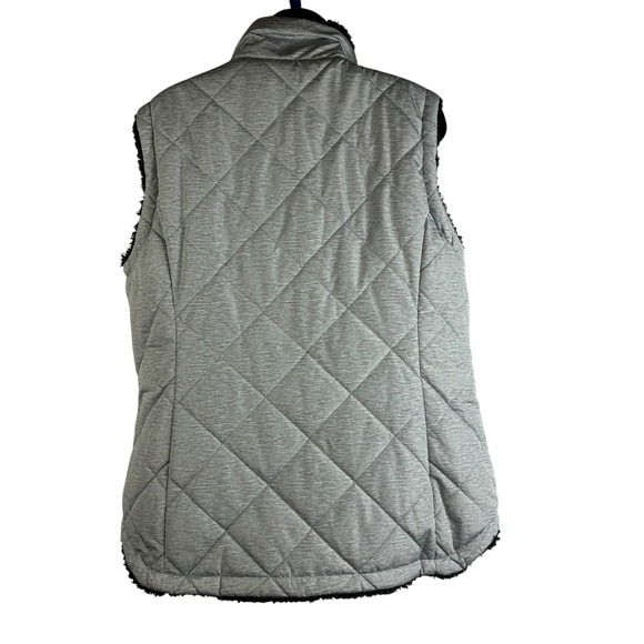 Free Country Stratus Lite Women's Reversible Vest Size XL Lite Gray Sherpa Lined - Picture 2 of 12